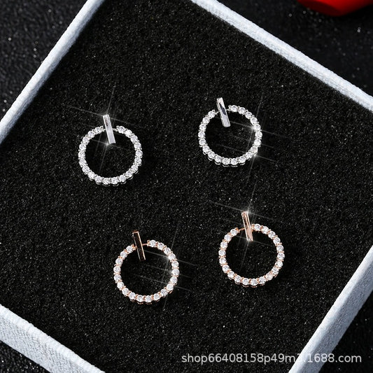 Circle Zircon Korean Earrings