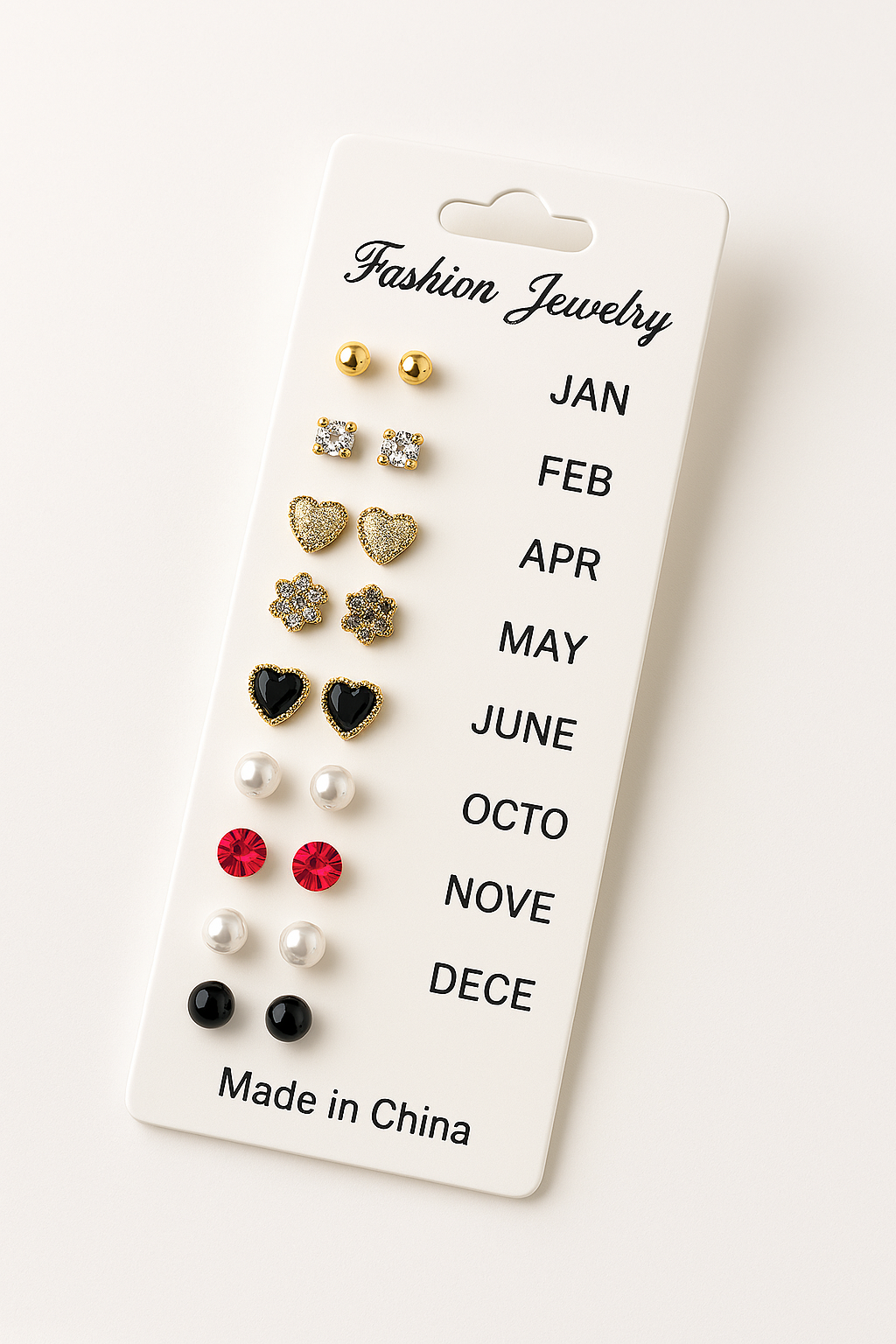 12 Pair Mixed Style Stud Earrings Set for Women