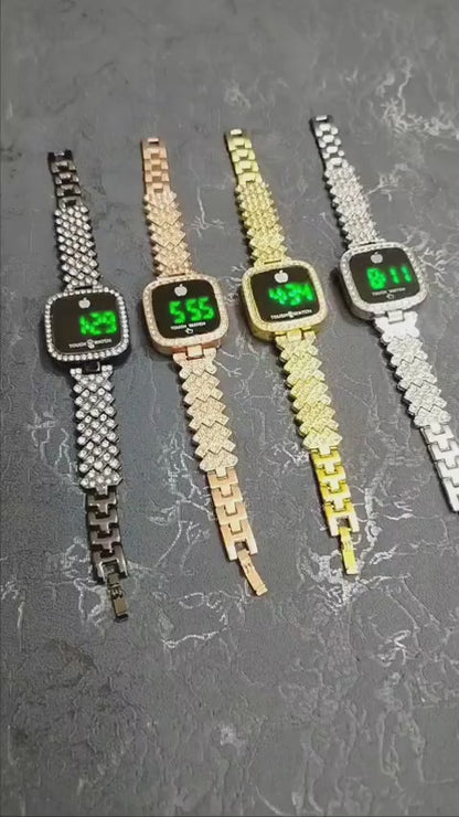 Ladies Square Dial Digital Watch